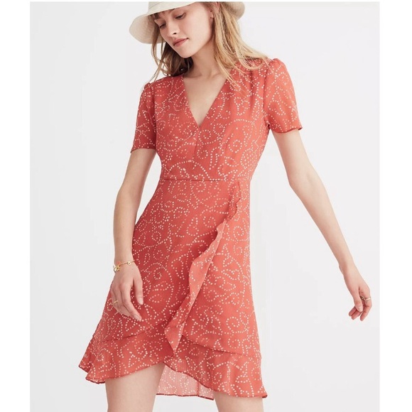 Madewell Posy Ruffle Mini Dress New 12 - Picture 1 of 16